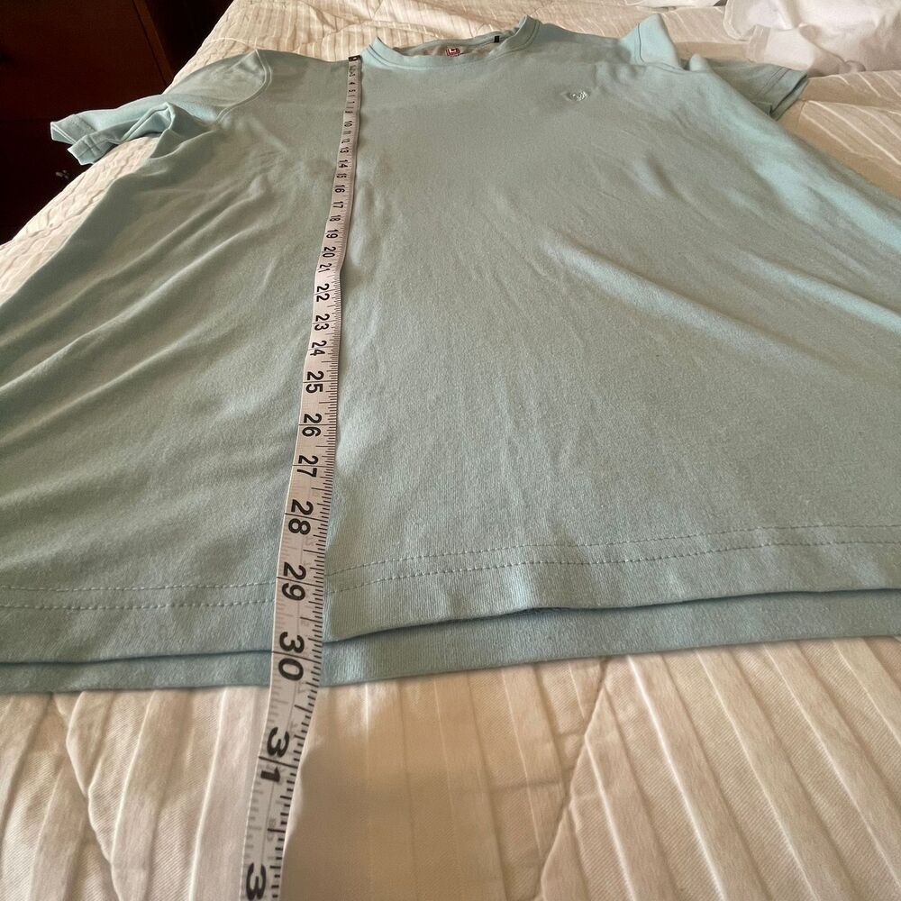 CHAPS Men's Short Sleeves Light Blue Tee Mint Tshirt Size XL/TG/EG - Picture 7 of 9